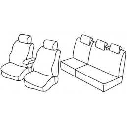 Set coprisedili Superior - Nero Rosso - Fiat Stilo 5p (Active) (01 02 12 07)