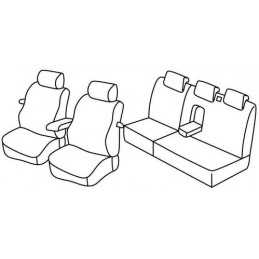 Set coprisedili Superior - Nero Blu - Fiat Stilo 3p (Dinamic) (01 02 12 07)