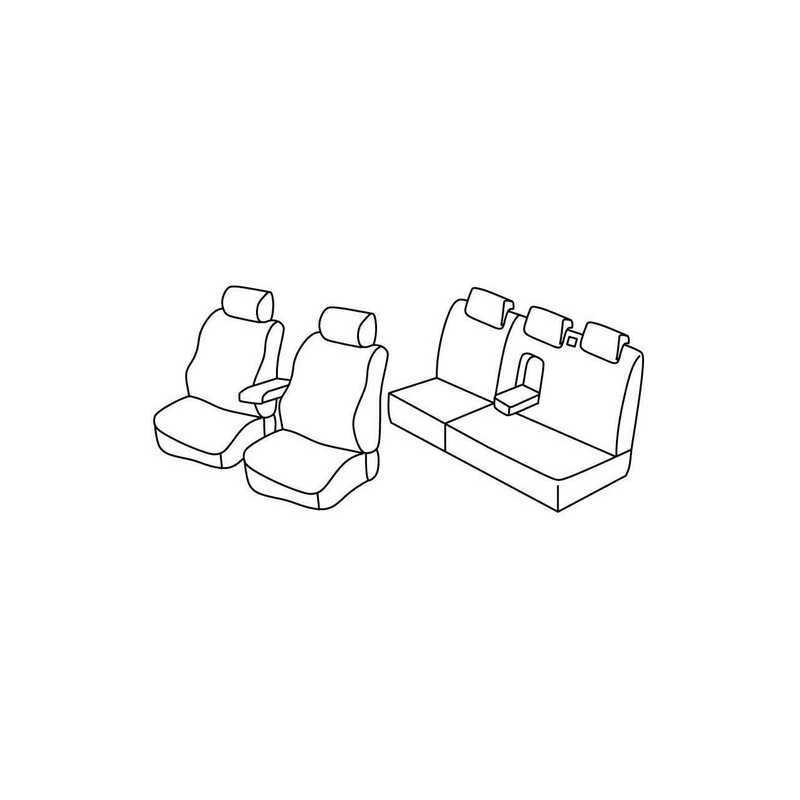 Set coprisedili Superior - Nero Blu - Fiat Stilo 5p (Dinamic) (01 02 12 07)