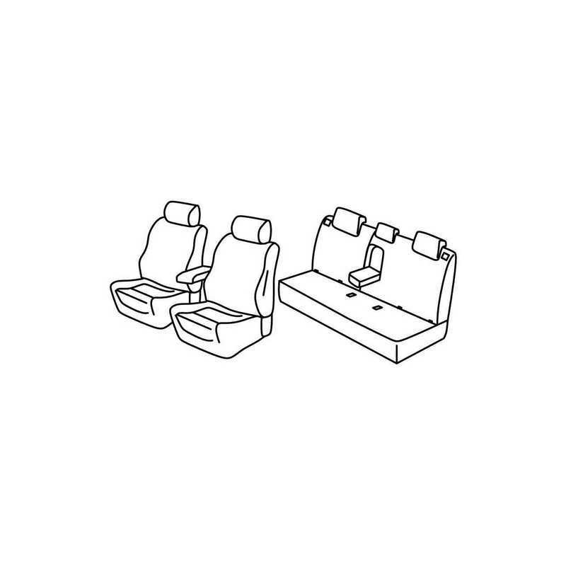 Set coprisedili Superior - Nero Blu - Fiat Tipo 4p (12 15 )