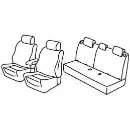 Set coprisedili Superior - Nero Rosso - Fiat Tipo 4p (12 15 )