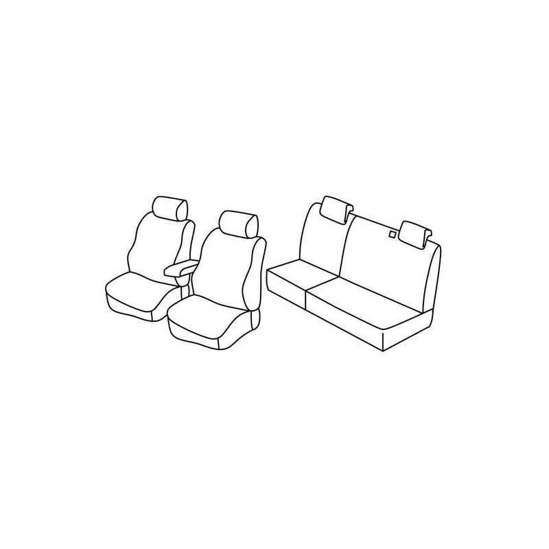 Set coprisedili Superior - Nero Blu - Fiat Stilo 5p (Active) (01 02 12 07)