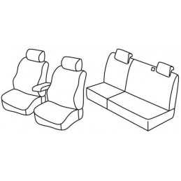 Set coprisedili Superior - Nero Grigio - Fiat Stilo 5p (Active) (01 02 12 07)