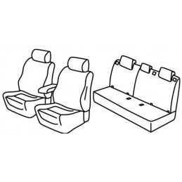 Set coprisedili Superior - Nero Blu - Fiat Tipo 5p (05 16 )