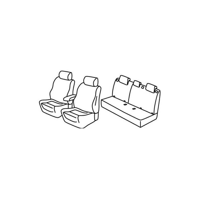 Set coprisedili Superior - Nero Rosso - Fiat Tipo 5p (05 16 )