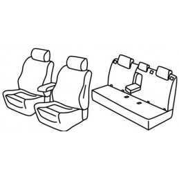 Set coprisedili Superior - Nero Rosso - Fiat Tipo 5p (05 16 )