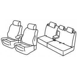 Set coprisedili Superior - Nero Blu - Fiat Tipo sw (09 16 )