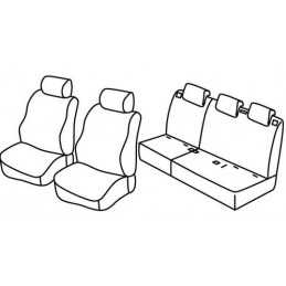 Set coprisedili Superior - Nocciola - Fiat Doblò 5p (01 10 ) - Opel Combo Tour 5p (04 12 12 17)