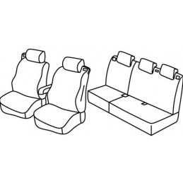 Set coprisedili Superior - Nero Rosso - Ford B-Max (10 12 07 18)