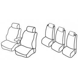 Set coprisedili Superior - Nero Rosso - Ford C-Max (04 07 10 10)