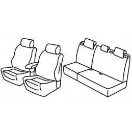 Set coprisedili Superior - Nocciola - Ford Focus 5p (ST Line) (03 11 05 18) - Ford Focus Wagon (06 11 10 14) - Ford Focus Wagon