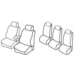 Set coprisedili Superior - Nero Blu - Ford Galaxy (09 06 09 15) - Ford S-Max (06 06 09 15)