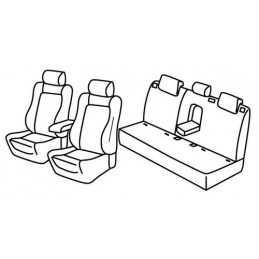 Set coprisedili Superior - Nero Rosso - Ford Mondeo 5p (Trend) (11 14 ) - Ford Mondeo Hybrid 5p (Trend) (11 14 )