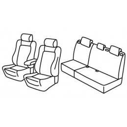 Set coprisedili Superior - Nero Rosso - Ford Focus 5p (Trend sport) (03 11 05 18)