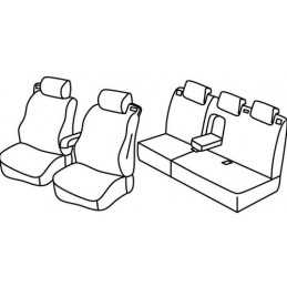 Set coprisedili Superior - Nero Rosso - Ford B-Max (10 12 07 18)