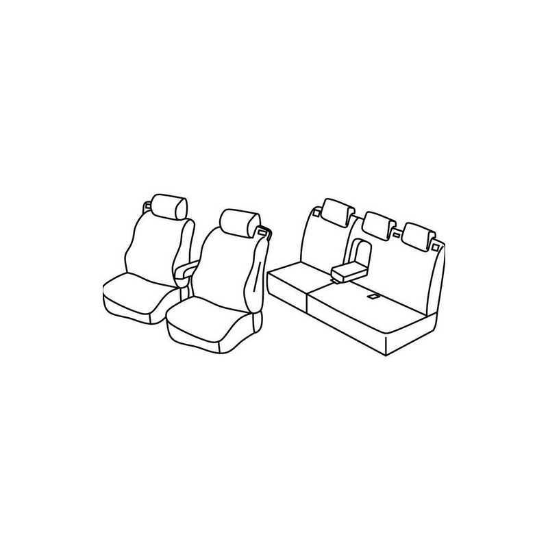 Set coprisedili Superior - Nero Rosso - Ford B-Max (10 12 07 18)
