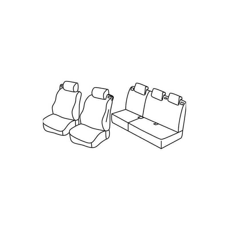 Set coprisedili Superior - Nero Rosso - Ford B-Max (10 12 07 18)