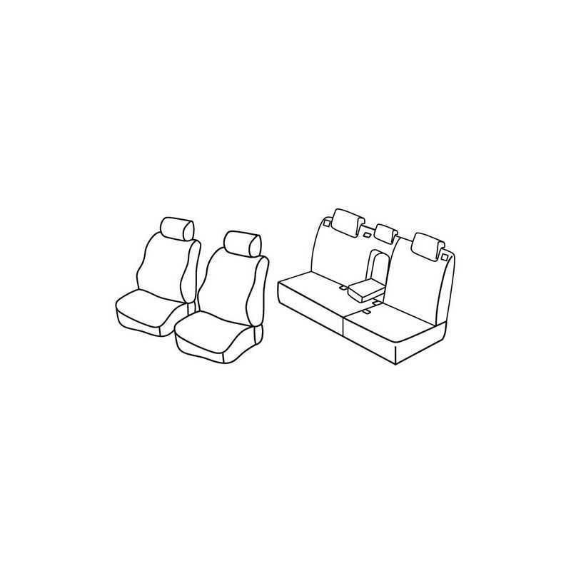 Set coprisedili Superior - Nero Grigio - Honda Civic 5p (01 06 01 12)