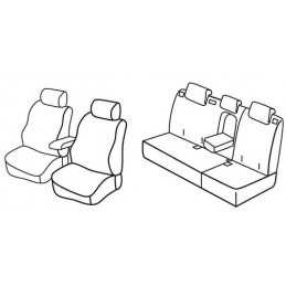 Set coprisedili Superior - Grigio Nero - Honda Civic 5p (02 12 02 15)