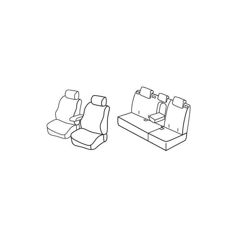 Set coprisedili Superior - Nero Grigio - Honda Civic 5p (02 12 02 15)
