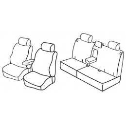 Set coprisedili Superior - Grigio Nero - Honda CR-V (10 12 10 18)