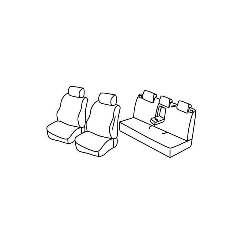 Set coprisedili Superior - Nero Rosso - Honda Civic 4p (03 17 )