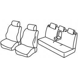 Set coprisedili Superior - Nero Grigio - Honda Civic 4p (03 17 )