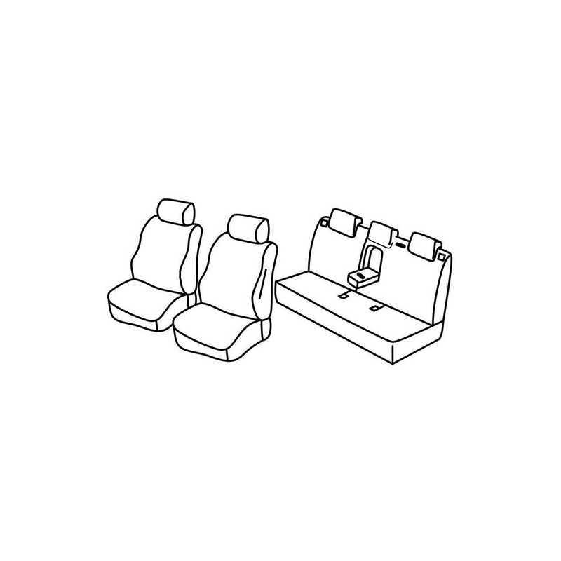 Set coprisedili Superior - Nero Blu - Honda Civic 5p (03 17 )