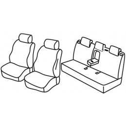Set coprisedili Superior - Nero Grigio - Honda Civic 5p (03 17 )
