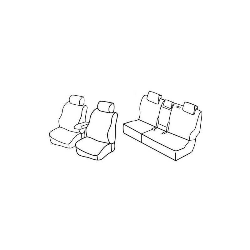 Set coprisedili Superior - Nero Blu - Hyundai Santa Fe (10 12 10 18)