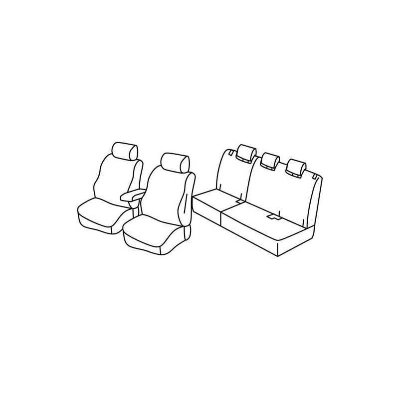 Set coprisedili Superior - Nero Grigio - Honda Jazz (Trend) (09 15 )
