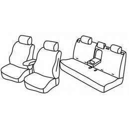 Set coprisedili Superior - Nero Blu - Jeep Compass (Longitude) (07 17 )