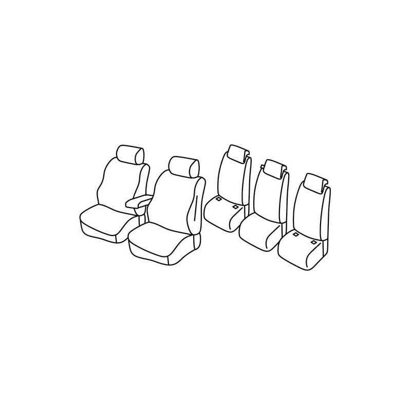 Set coprisedili Superior - Nero Blu - Kia Carens (05 13 )