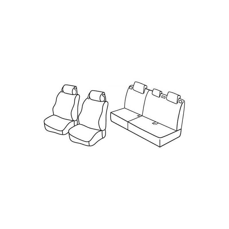 Set coprisedili Superior - Nero Rosso - Land Rover Discovery 5p (10 04 08 09)