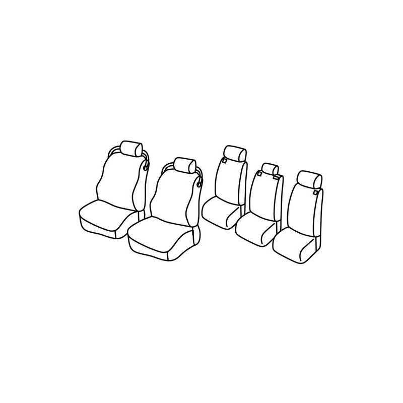 Set coprisedili Superior - Nero Grigio - Land Rover Discovery 5p (10 04 08 09)
