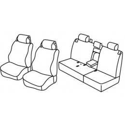 Set coprisedili Superior - Nocciola - Land Rover Discovery 5p (10 04 08 09)