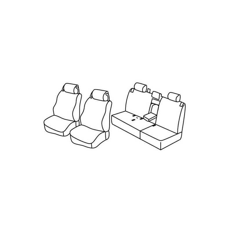 Set coprisedili Superior - Nero Blu - Land Rover Discovery 5p (10 04 08 09)