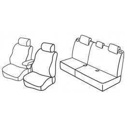 Set coprisedili Superior - Grigio Nero - Mazda 6 4p (04 08 12 12)
