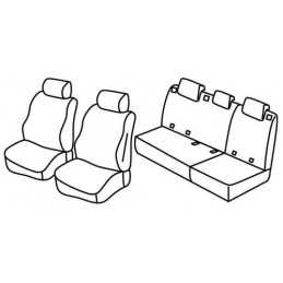 Set coprisedili Superior - Nero Blu - Mercedes Classe A 5p (09 04 09 12)