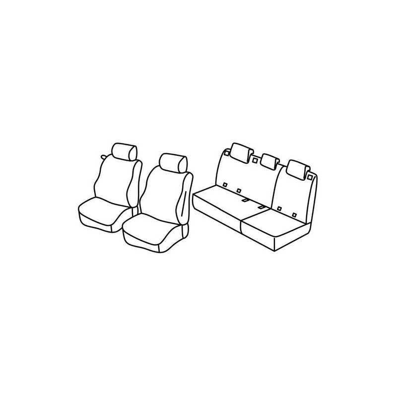Set coprisedili Superior - Nero Rosso - Mercedes Classe A 5p (09 04 09 12)