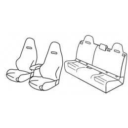 Set coprisedili Superior - Nero Grigio - Mercedes Classe A 5p (10 12 09 15)