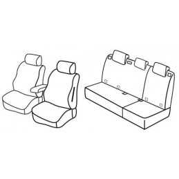 Set coprisedili Superior - Nero Rosso - Mercedes Classe B (05 05 09 11)