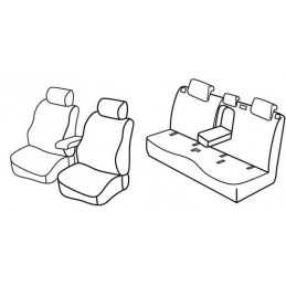 Set coprisedili Superior - Nero Blu - Mercedes Classe B (10 11 01 19)