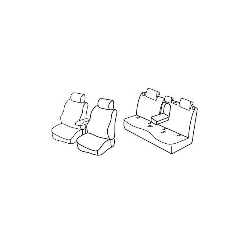 Set coprisedili Superior - Nero Rosso - Mercedes Classe B (10 11 01 19)