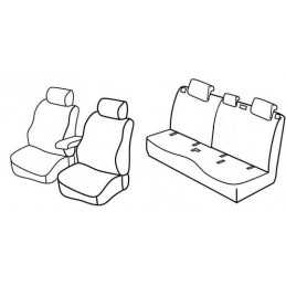 Set coprisedili Superior - Nero Rosso - Mercedes Classe B (10 11 01 19)