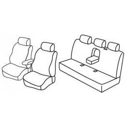 Set coprisedili Superior - Nero Grigio - Mercedes Classe C 4p (fino al 3 2004) (05 00 03 04)