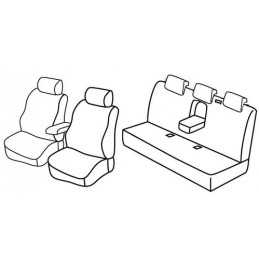 Set coprisedili Superior - Grigio Nero - Mercedes Classe C 4p (dal 4 2004) (04 04 01 07)