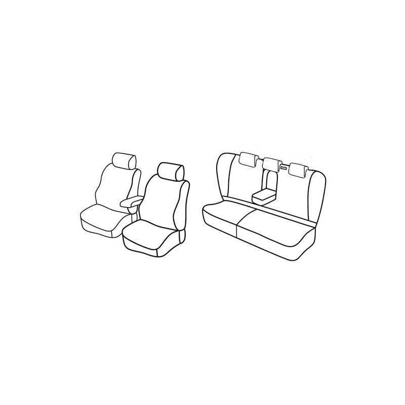 Set coprisedili Superior - Nero Blu - Mercedes Classe C 4p (dal 4 2004) (04 04 01 07)