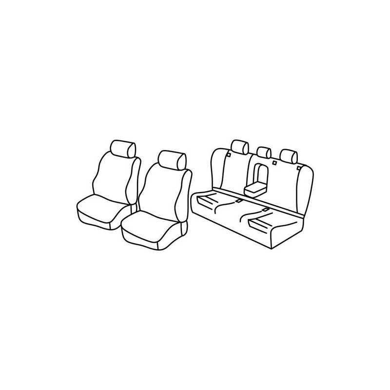 Set coprisedili Superior - Nero Grigio - Mercedes Classe C 4p (02 07 02 14)