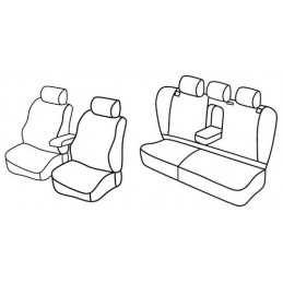 Set coprisedili Superior - Nero Blu - Mercedes Classe C sw (fino al 3 2004) (04 01 03 04)